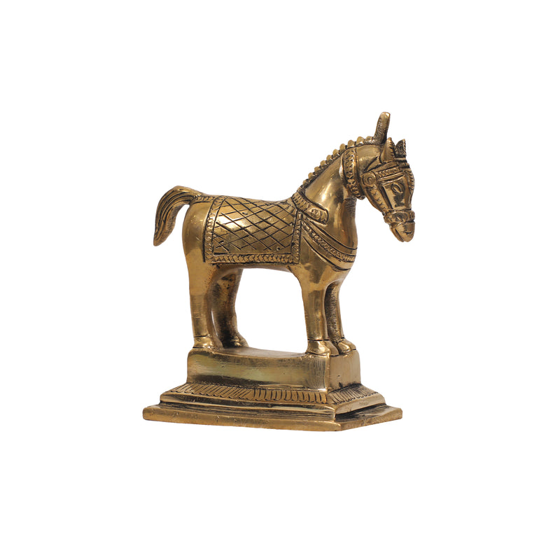 BRASS HORSE STANDING