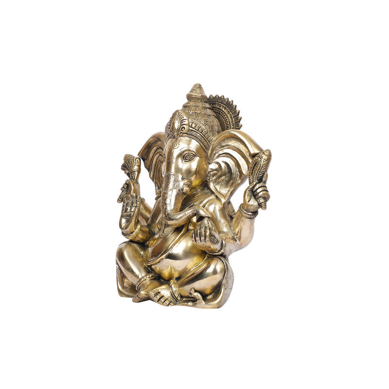 Brass Ganesha sitting – Ragaarts