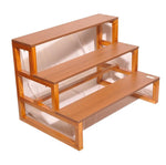 WOODEN GOLU STAND 3 STEPS  DETACHABLE