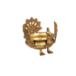 Brass Peacock Urli