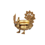 Brass Peacock Urli