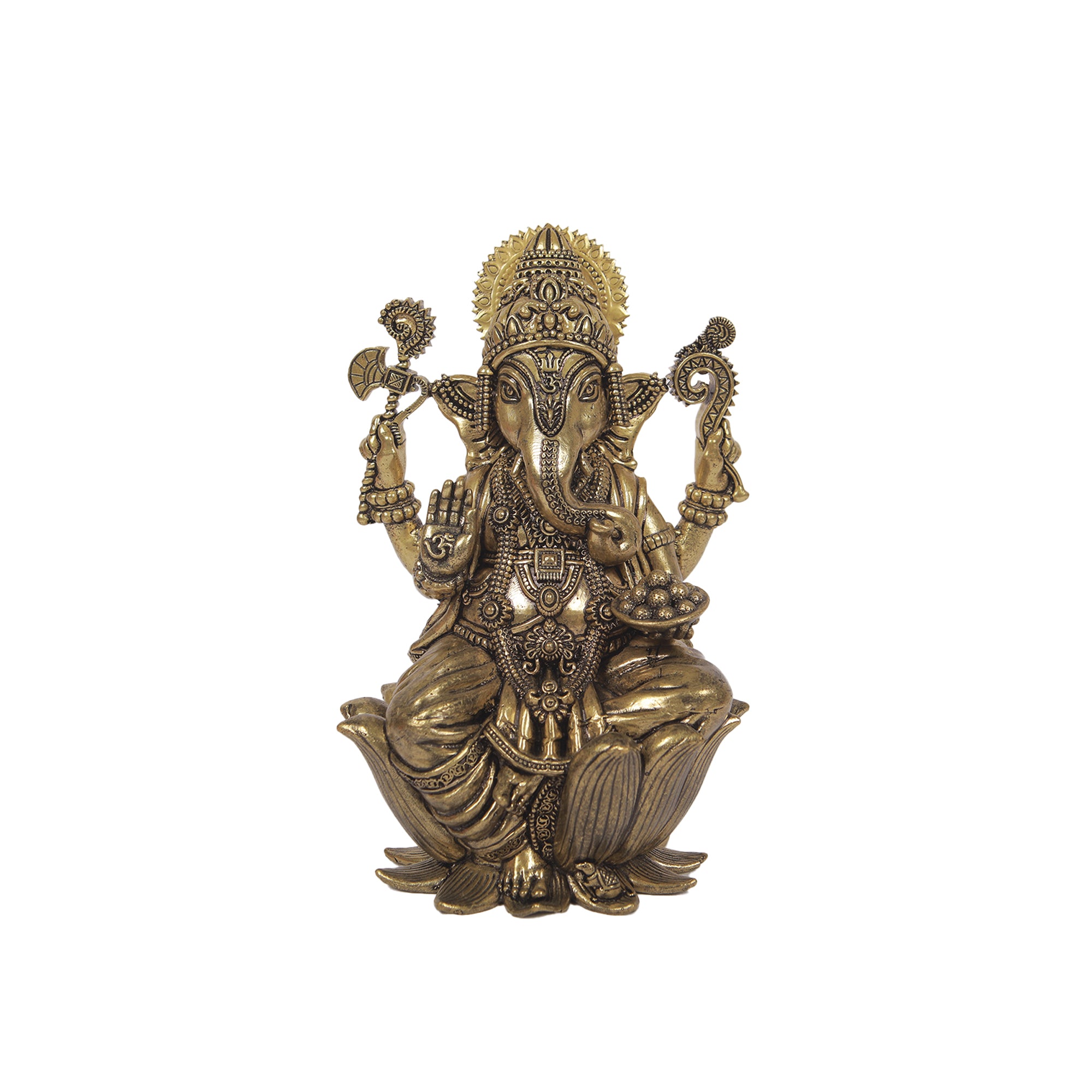Brass Ashta Bhuja Ganesha - WL0087 - WL0087 at Rs 5,480.10