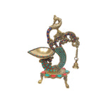 Brass peacock  Deepak with Stand