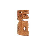 Sandal wood handcrafted  Shikar carving round