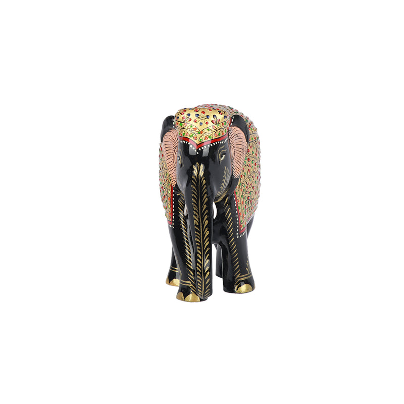 Wood  Painted Emb Elephant