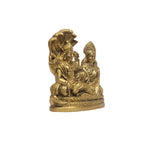 Brass Vishnu Lakshmi Sitting on Snake