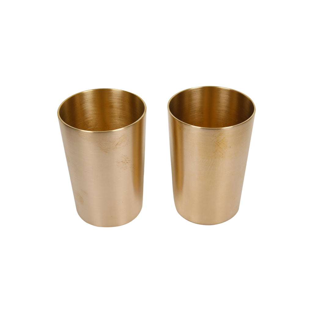 BRASS KANSA GLASS SET OF TWO – Ragaarts