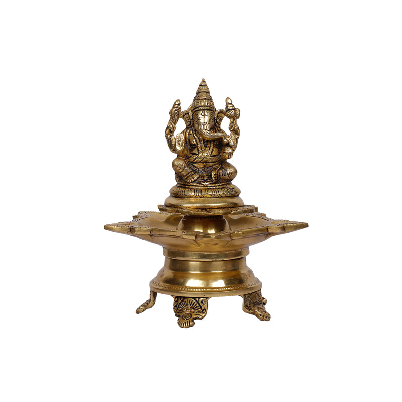 Brass  Ganesh Lamp