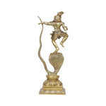 Brass Krishna With Snake Idol