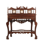 Wooden Console Table With Dhokra Art and Drawer