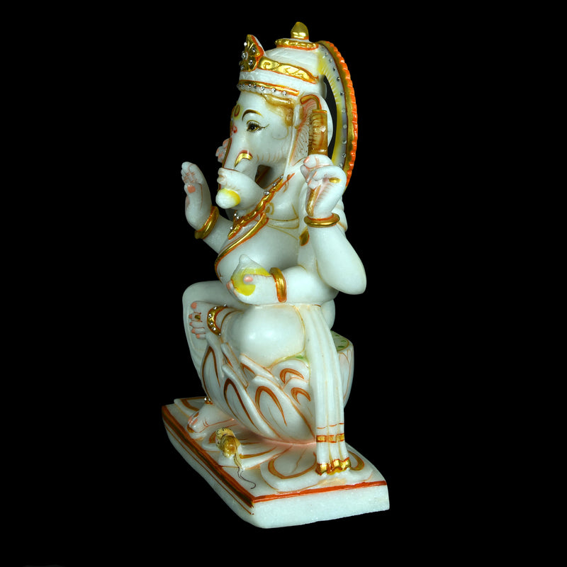 Marble Ganesha Sitting – Ragaarts