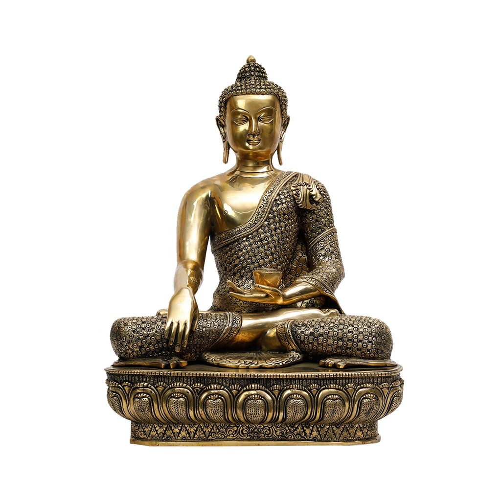 Brass Buddha Sitting Idol – Ragaarts