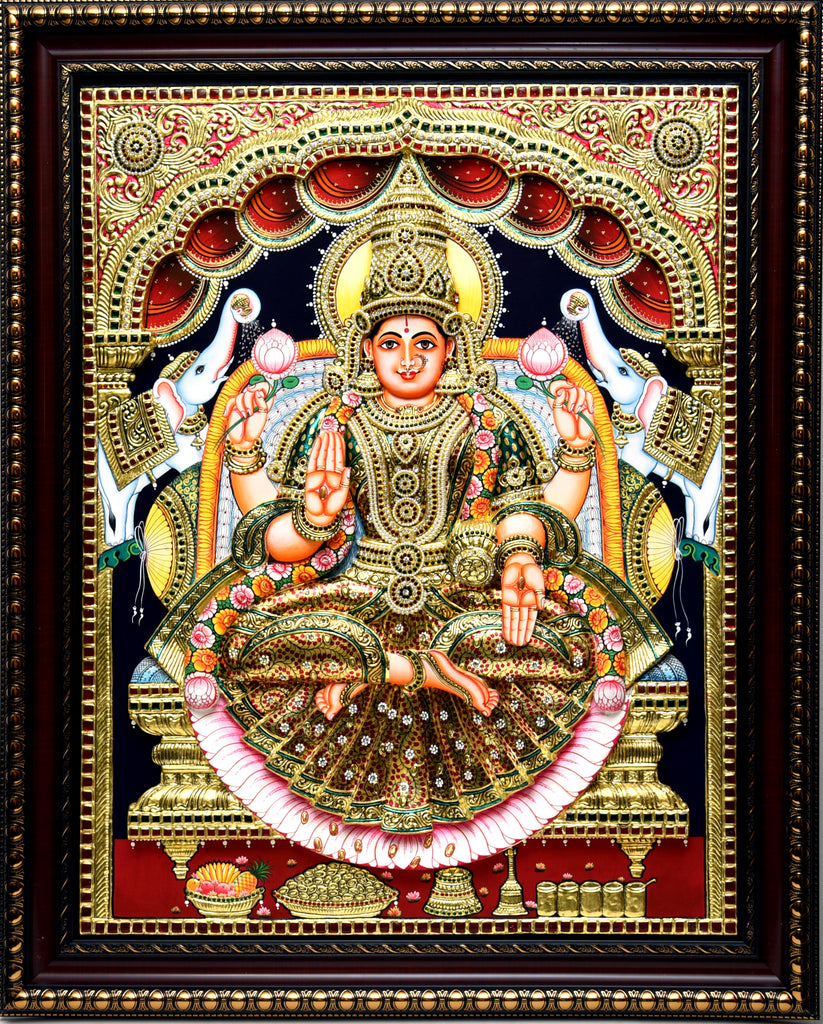 Tanjore Painting Gajalakshmi with Gold ( Against Order/ Dispatch in 45 ...