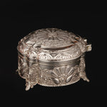 White Metal Round Box