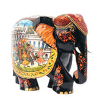 Wooden Elephant With Painted